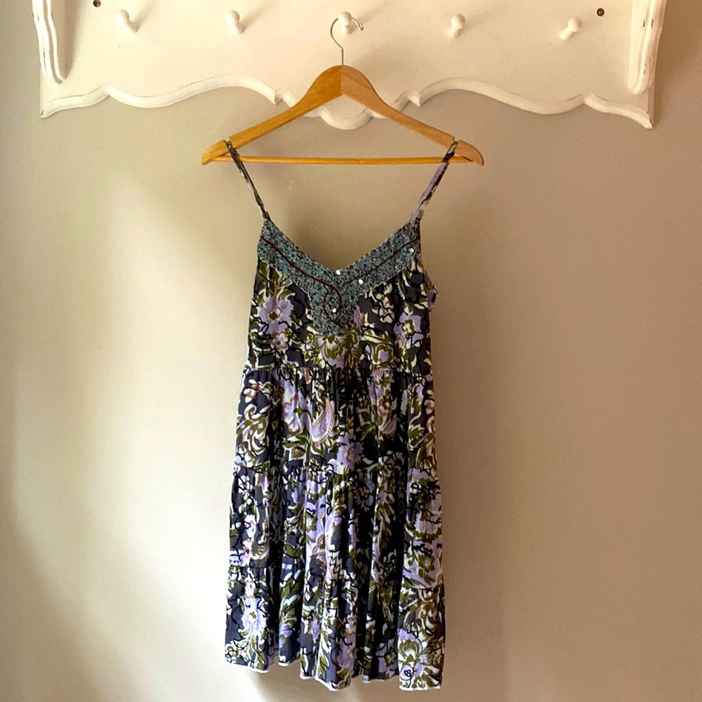 Free People Beaded Print Dress